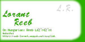lorant reeb business card